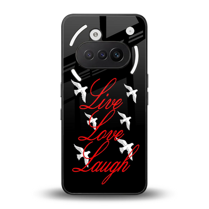 Live Love Laugh back phone cover | glass case for nothing phone 3a