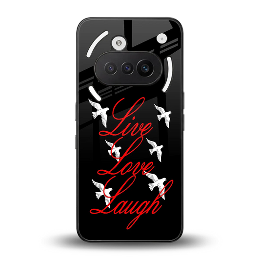 Live Love Laugh back phone cover | glass case for nothing phone 3a