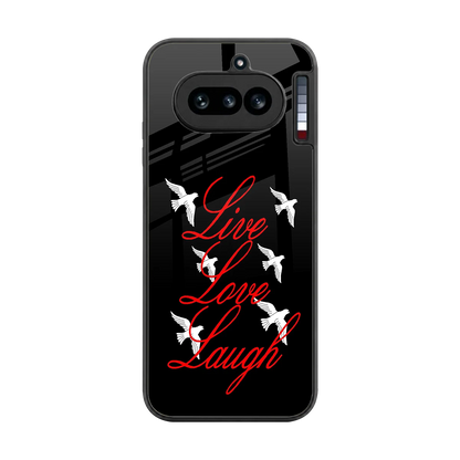 Live Love Laugh back phone cover | glass case for nothing phone 4a