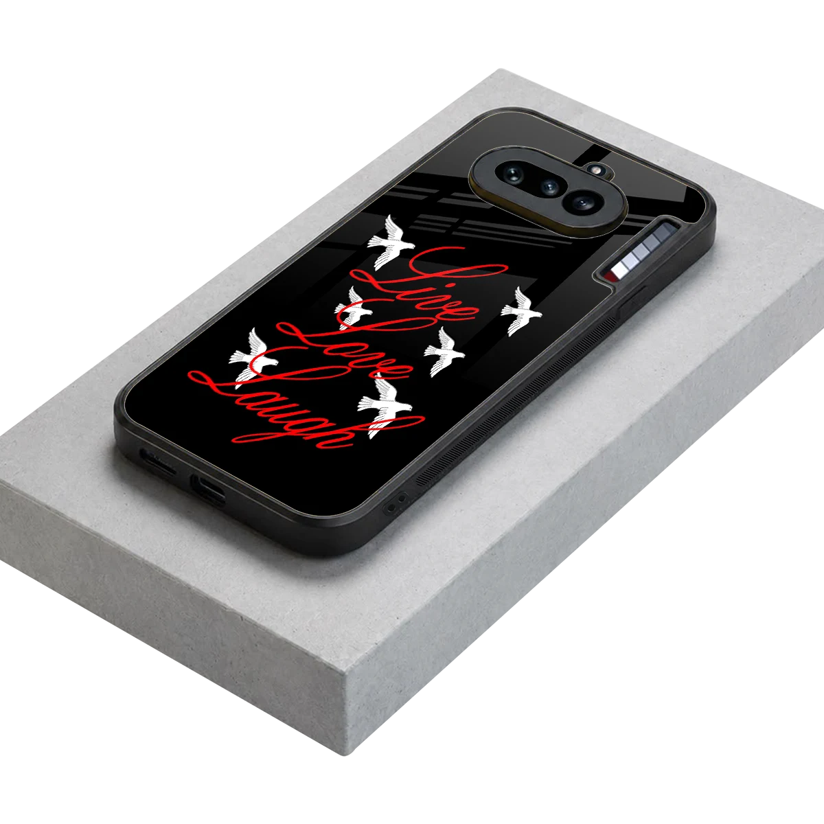 Live Love Laugh stylish phone case for nothing phone 4a | glossy glass and slim fit
