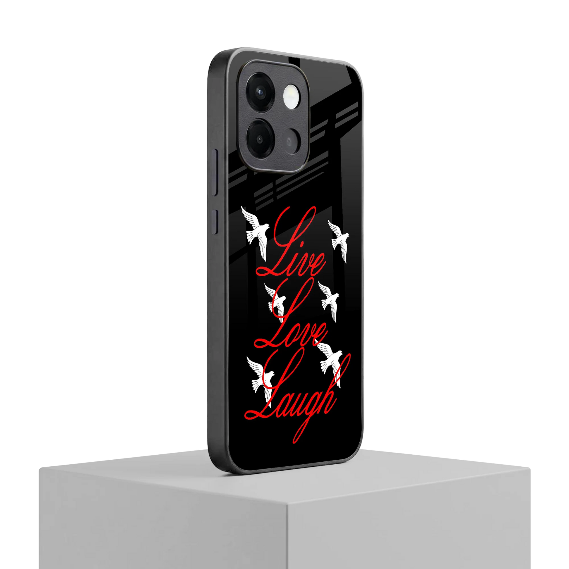 Live Love Laugh oneplus 13s mobile cover | shockproof glass phone case