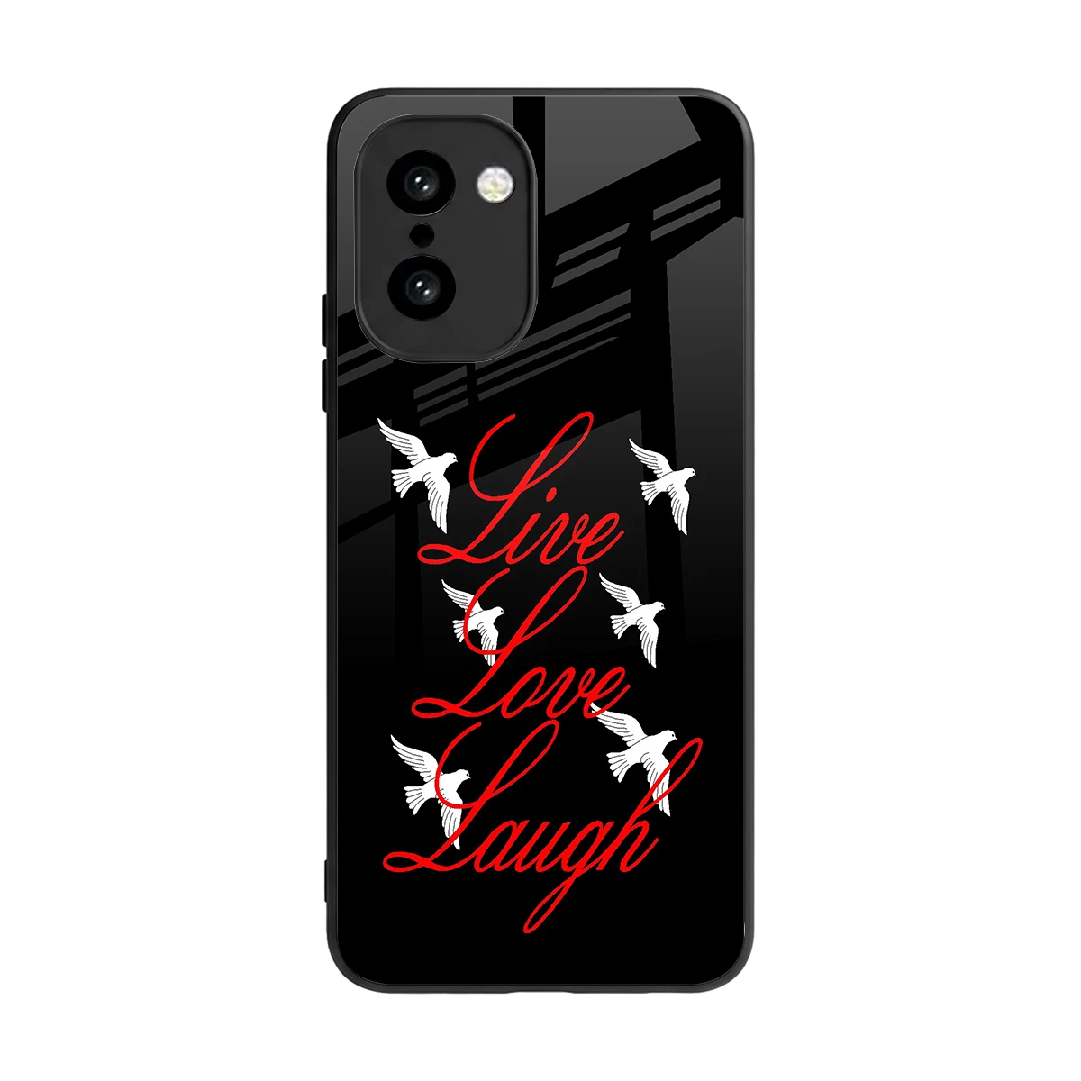 Live Love Laugh back phone cover | glass case for oneplus 15r