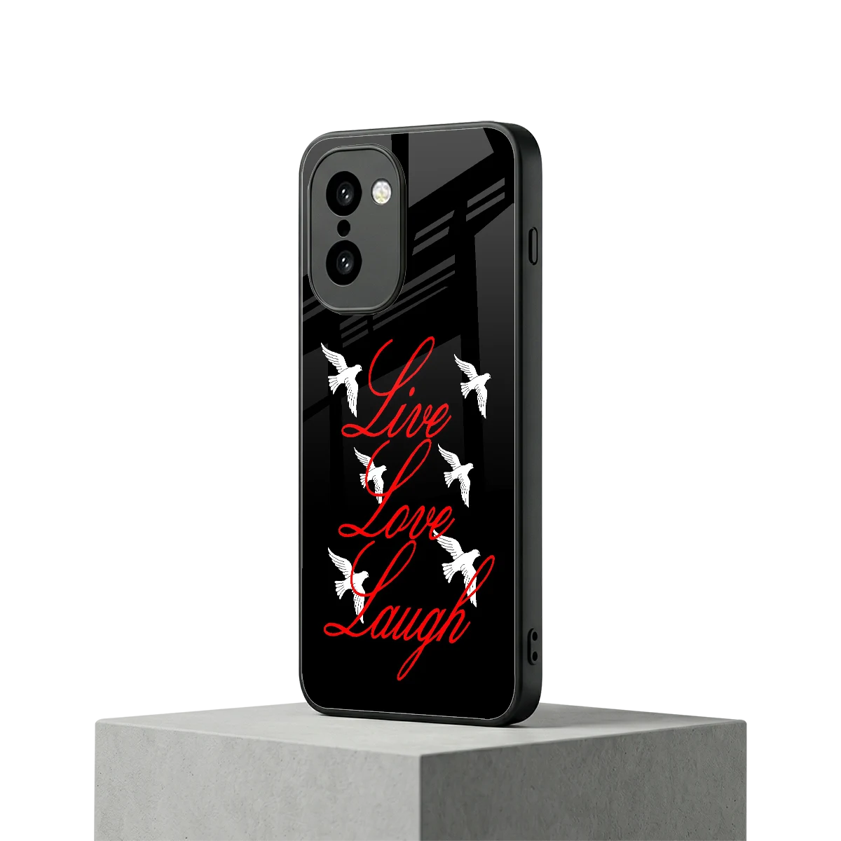 Live Love Laugh oneplus 15r mobile cover | shockproof glass phone case
