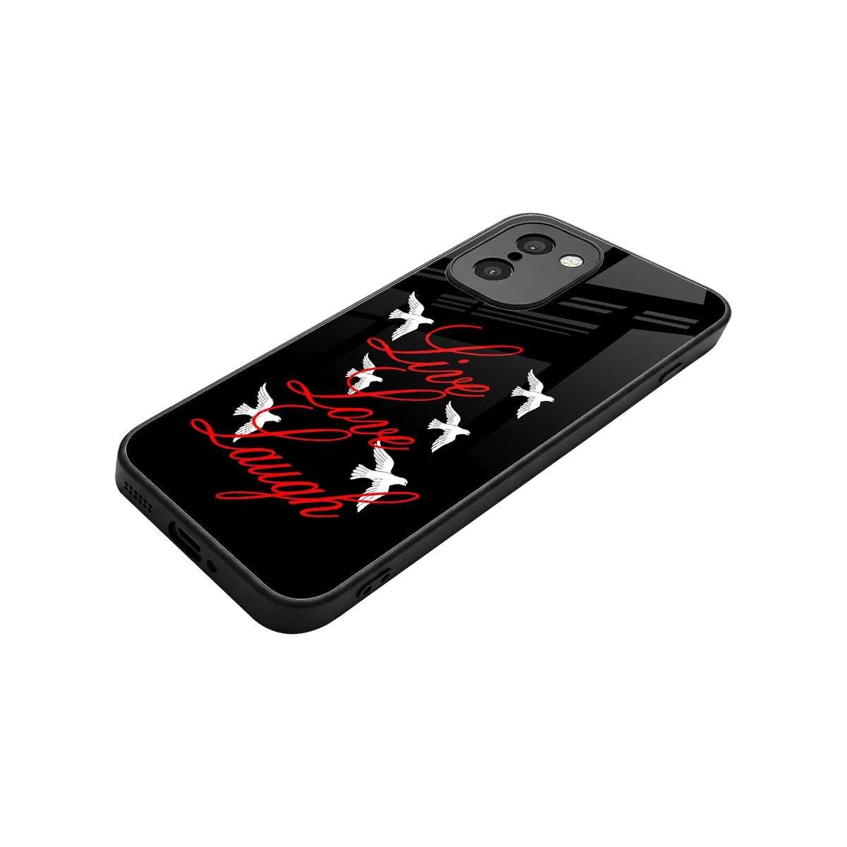 Live Love Laugh stylish phone case for oneplus 15r | glossy glass and slim fit