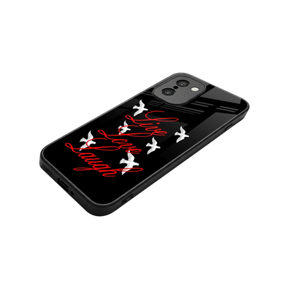 Live Love Laugh stylish phone case for oneplus 15r | glossy glass and slim fit