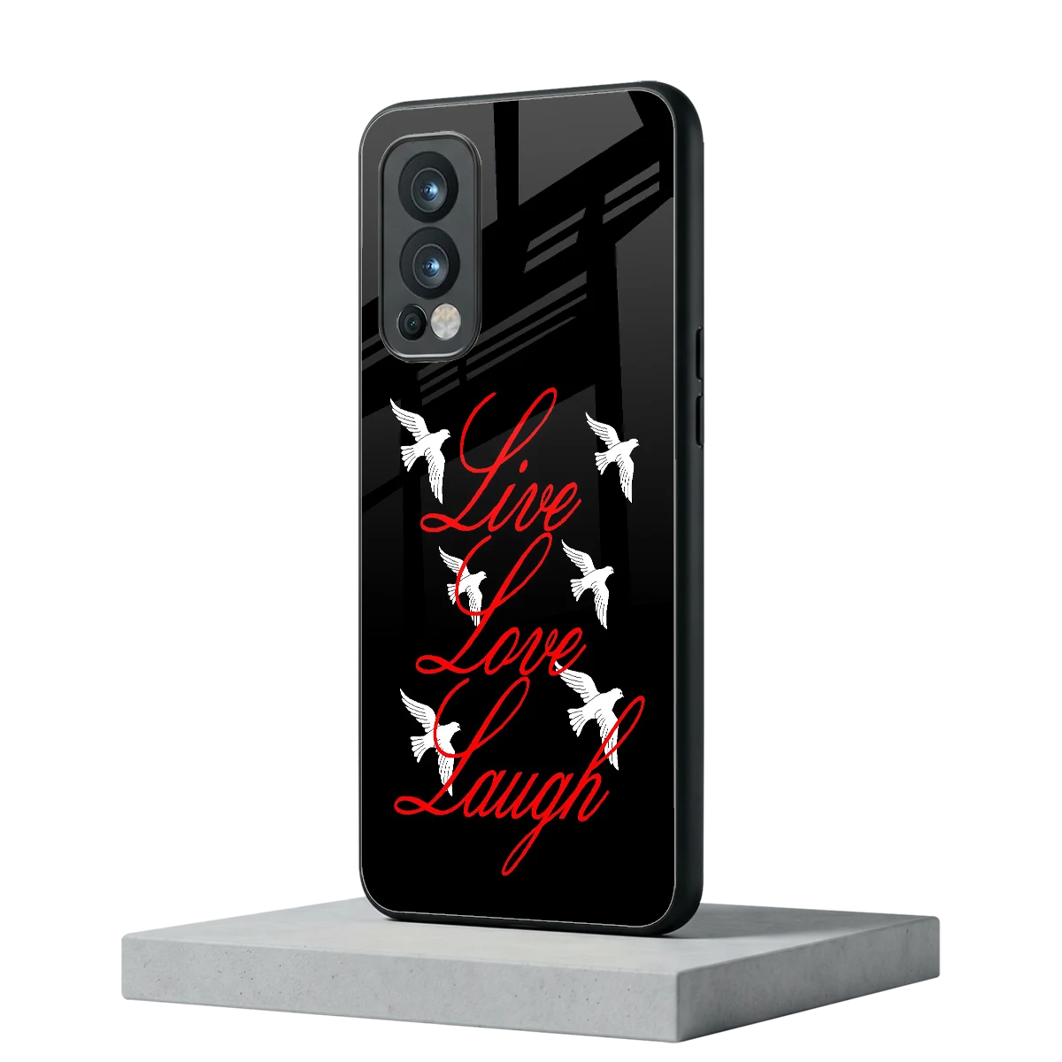 Live Love Laugh oneplus nord 2 mobile cover | shockproof glass phone case