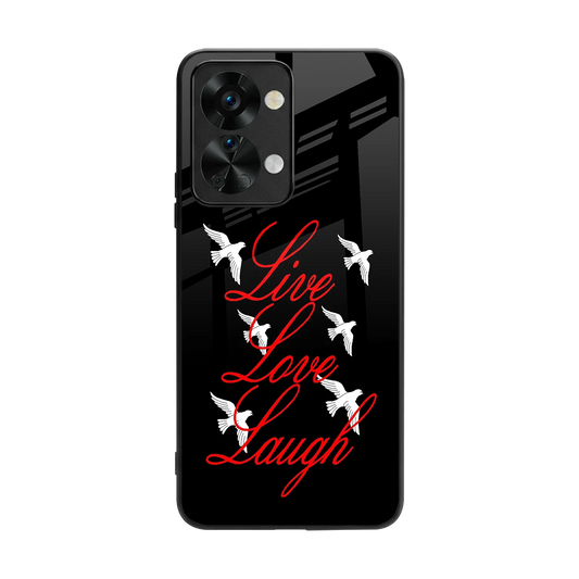 Live Love Laugh back phone cover | glass case for oneplus nord 2t