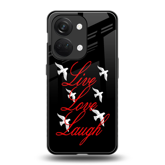 Live Love Laugh back phone cover | glass case for oneplus nord 3