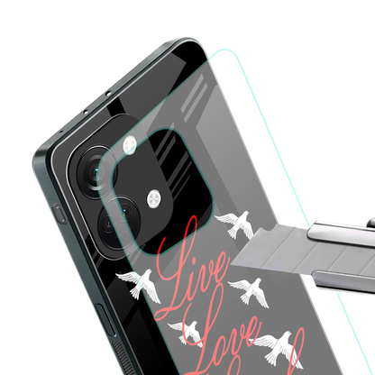 Live Love Laugh stylish phone case for oneplus nord 3 | glossy glass and slim fit