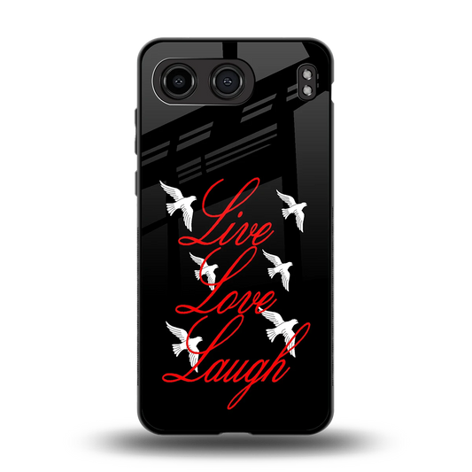 Live Love Laugh back phone cover | glass case for oneplus nord 4