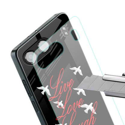 Live Love Laugh stylish phone case for oneplus nord 4 | glossy glass and slim fit