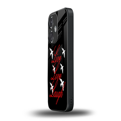 Live Love Laugh oneplus nord ce 3 mobile cover | shockproof glass phone case