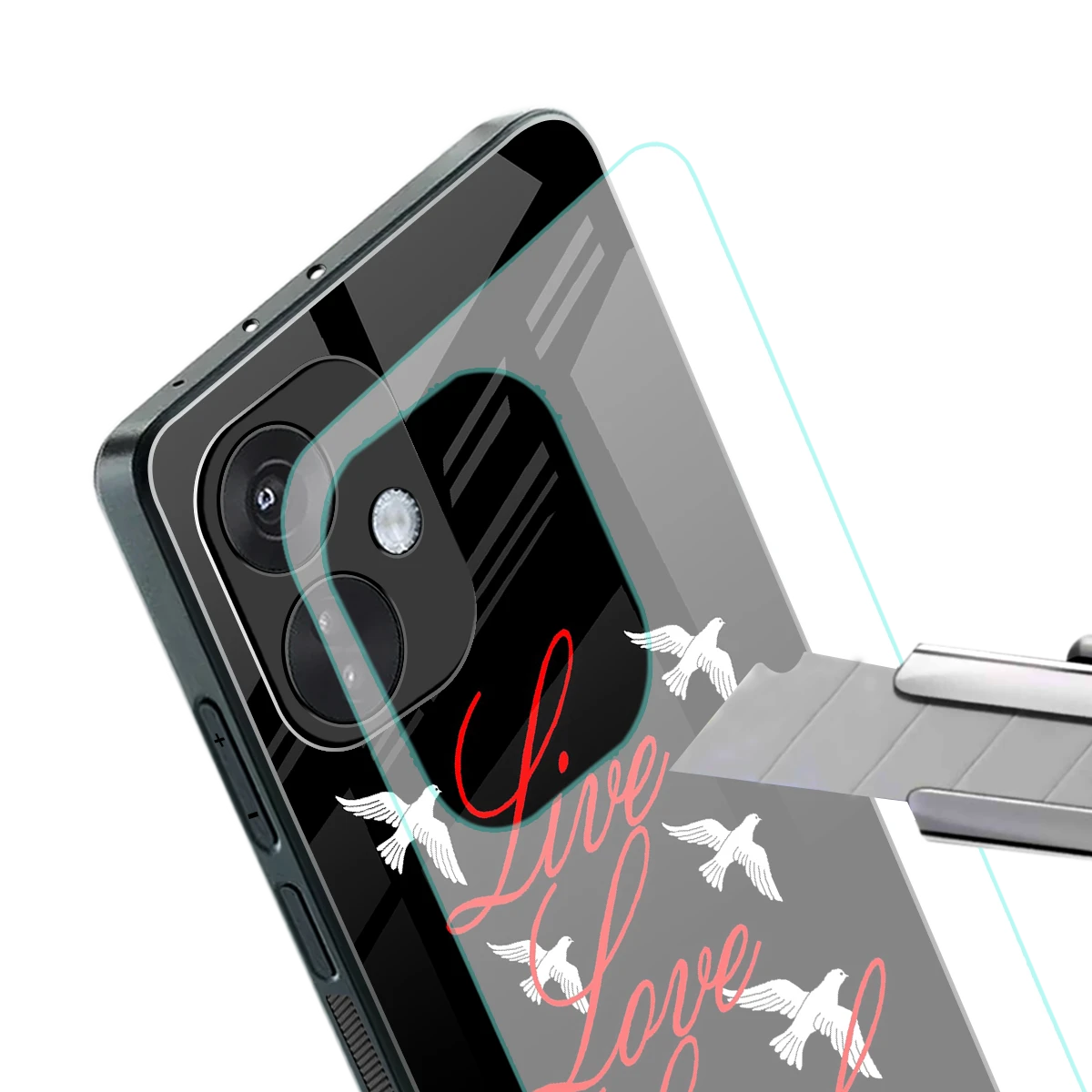 Live Love Laugh stylish phone case for oneplus nord ce 3 | glossy glass and slim fit