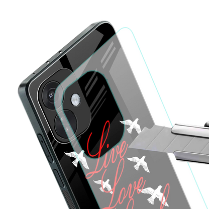 Live Love Laugh stylish phone case for oneplus nord ce 3 | glossy glass and slim fit