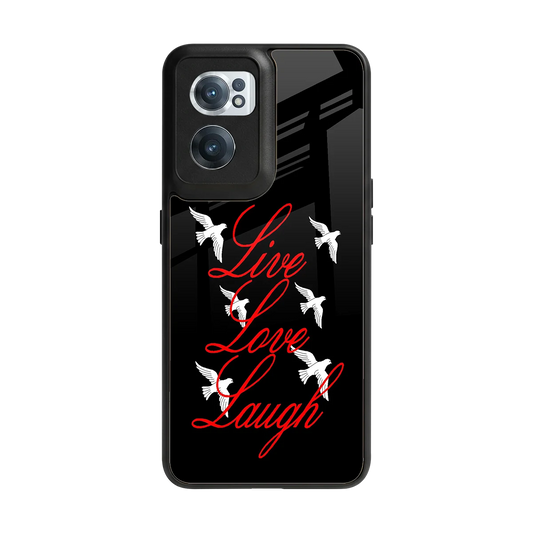 Live Love Laugh back phone cover | glass case for oneplus nord ce 2