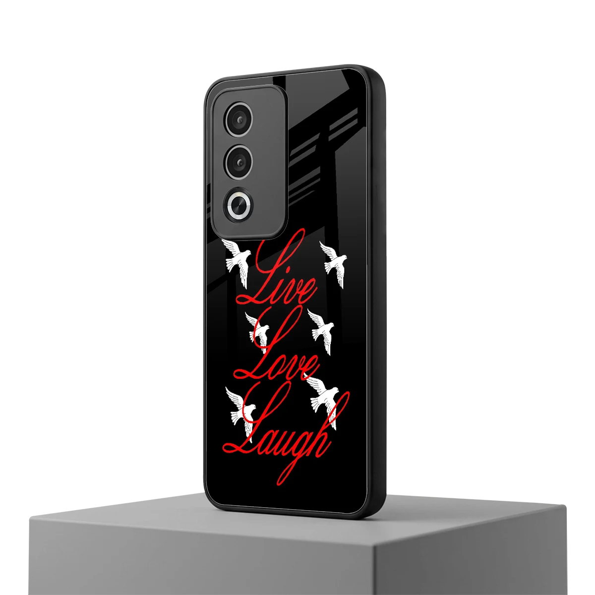 Live Love Laugh oppo a3 pro mobile cover | shockproof glass phone case