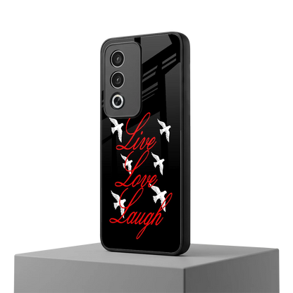 Live Love Laugh oppo a3 pro mobile cover | shockproof glass phone case