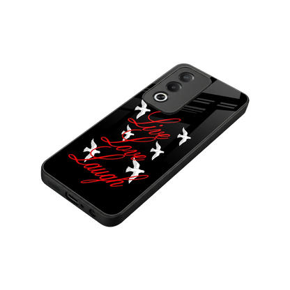 Live Love Laugh stylish phone case for oppo a3 pro | glossy glass and slim fit