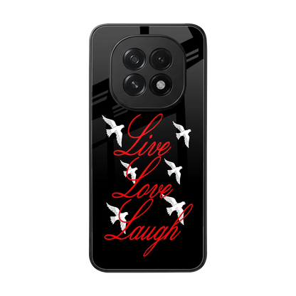Live Love Laugh back phone cover | glass case for oppo f29 5g