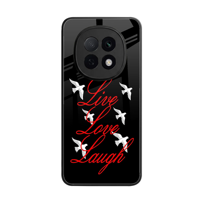 Live Love Laugh back phone cover | glass case for oppo f29 pro 5g