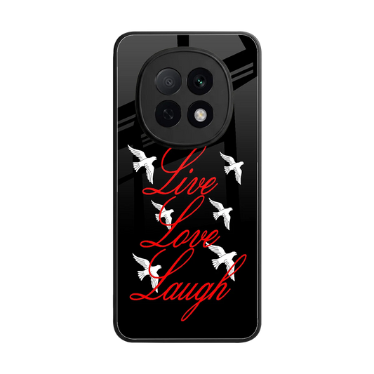Live Love Laugh back phone cover | glass case for oppo f29 pro 5g