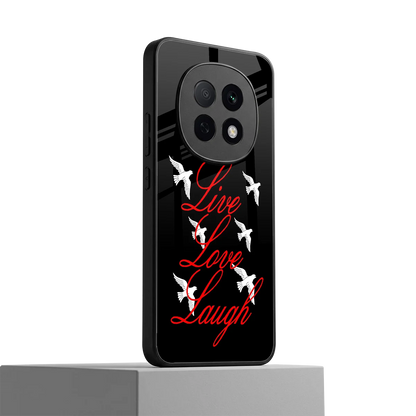 Live Love Laugh oppo f29 pro 5g mobile cover | shockproof glass phone case