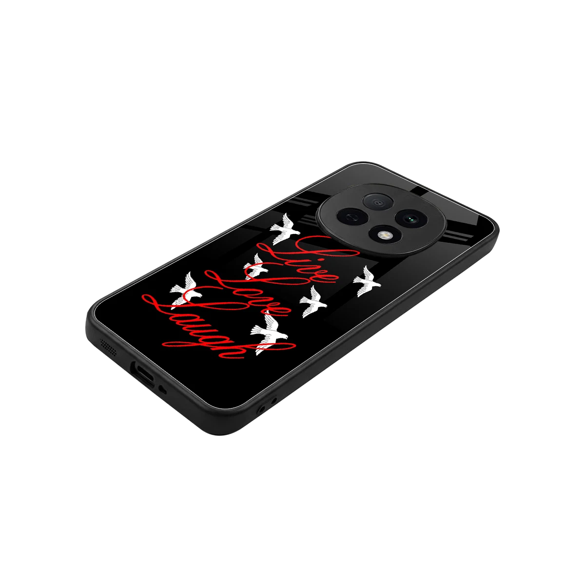 Live Love Laugh stylish phone case for oppo f29 pro 5g | glossy glass and slim fit