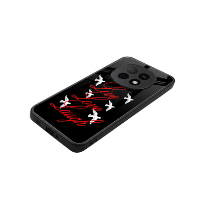Live Love Laugh stylish phone case for oppo f29 pro 5g | glossy glass and slim fit