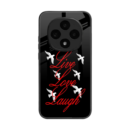 Live Love Laugh back phone cover | glass case for oppo f31 pro 5g