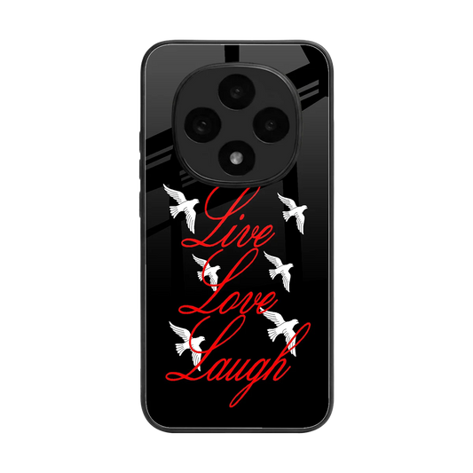 Live Love Laugh back phone cover | glass case for oppo f31 pro 5g