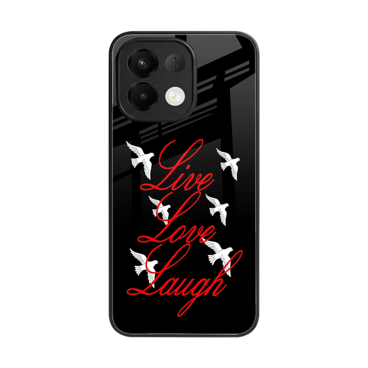 Live Love Laugh back phone cover | glass case for oppo k13 5g