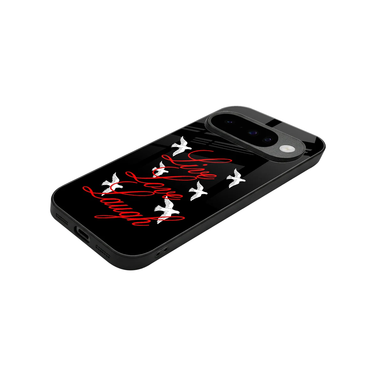 Live Love Laugh stylish phone case for google pixel 10 | glossy glass and slim fit