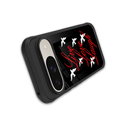 Live Love Laugh stylish phone case for google pixel 9 | glossy glass and slim fit