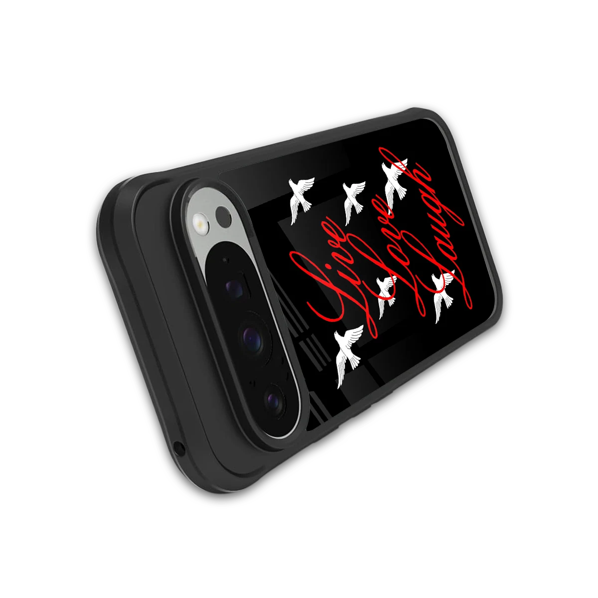 Live Love Laugh stylish phone case for google pixel 9 pro xl | glossy glass and slim fit