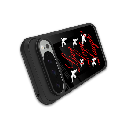 Live Love Laugh stylish phone case for google pixel 9 pro xl | glossy glass and slim fit