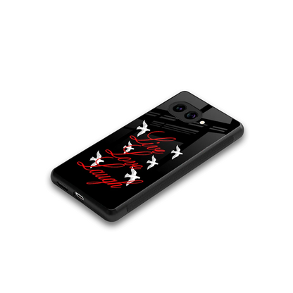 Live Love Laugh stylish phone case for google pixel 9a | glossy glass and slim fit