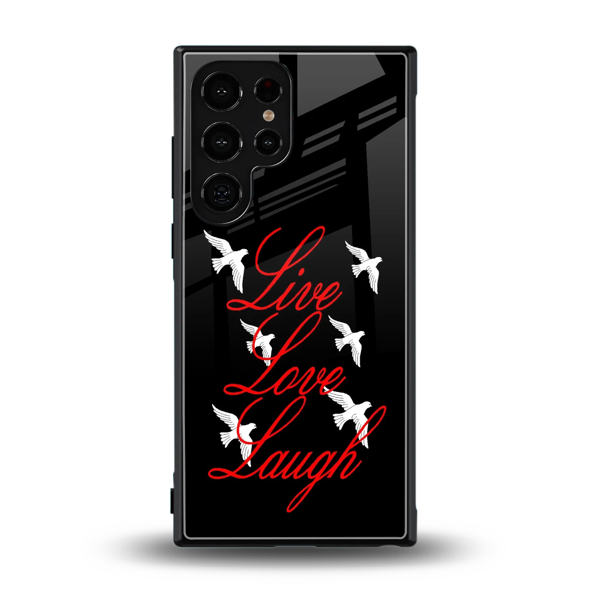 Live Love Laugh back phone cover | glass case for samsung galaxy s24 ultra