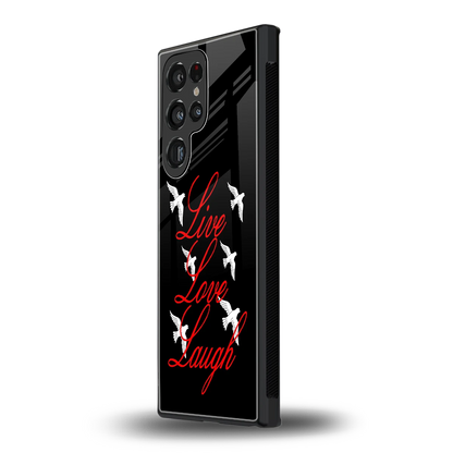 Live Love Laugh samsung galaxy s23 ultra mobile cover | shockproof glass phone case