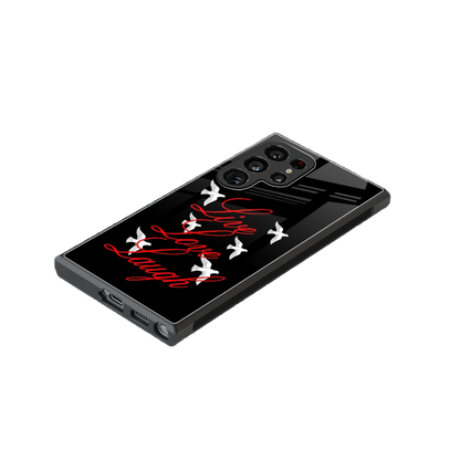 Live Love Laugh stylish phone case for samsung galaxy s23 ultra | glossy glass and slim fit