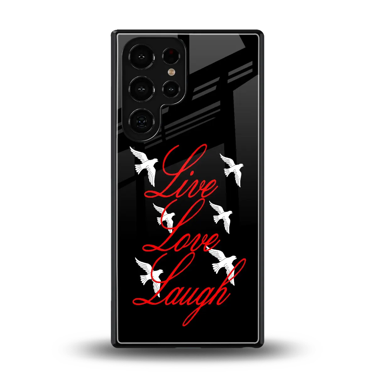 Live Love Laugh back phone cover | glass case for samsung galaxy s25 ultra