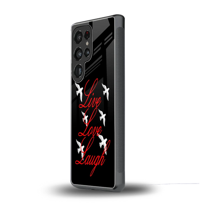 Live Love Laugh samsung galaxy s25 ultra mobile cover | shockproof glass phone case