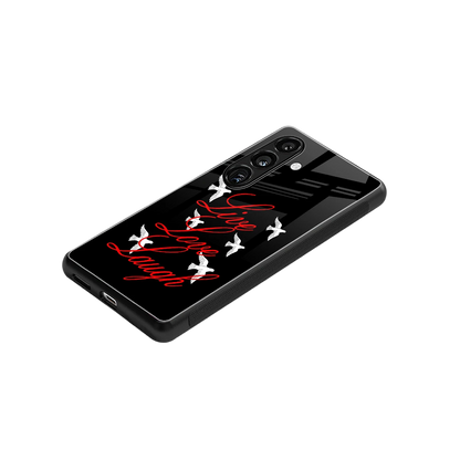 Live Love Laugh stylish phone case for samsung galaxy s26 | glossy glass and slim fit