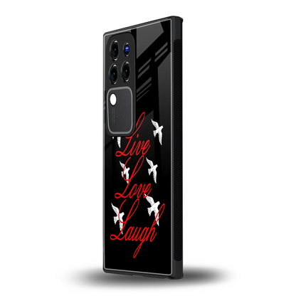 Live Love Laughvivo v30 pro mobile cover | shockproof glass phone case