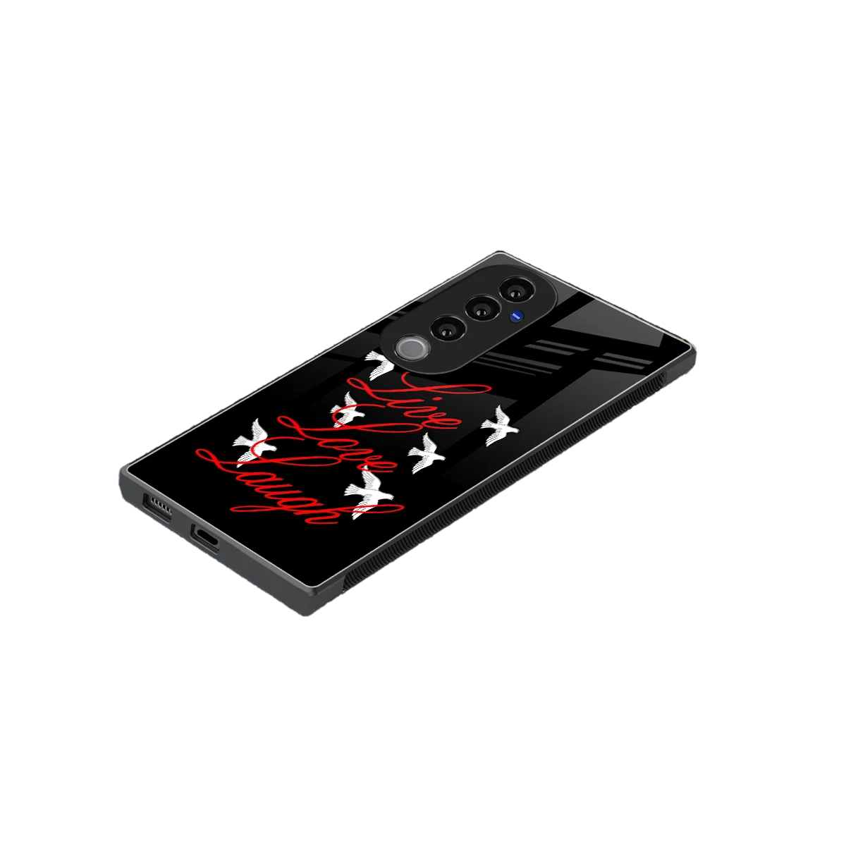 Live Love Laugh stylish phone case for vivo v40 pro | glossy glass and slim fit