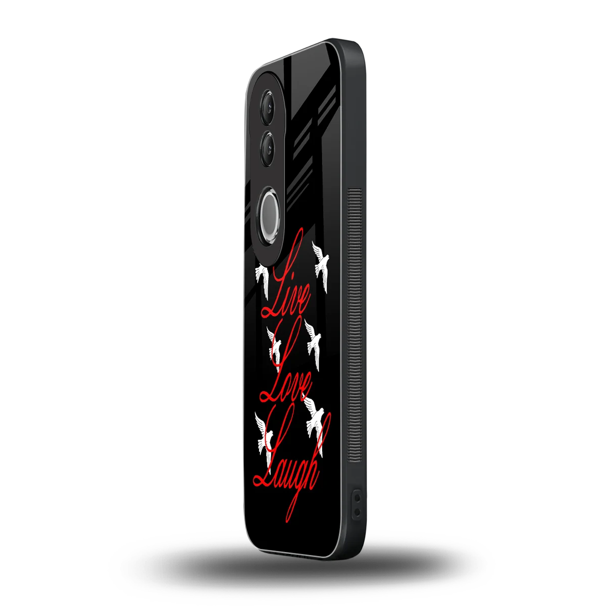 Live Love Laugh vivo v50 mobile cover | shockproof glass phone case