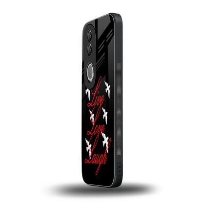 Live Love Laugh vivo v50 mobile cover | shockproof glass phone case