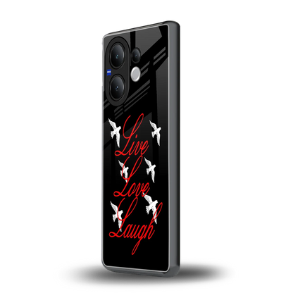 Live Love Laugh vivo v60 mobile cover | shockproof glass phone case