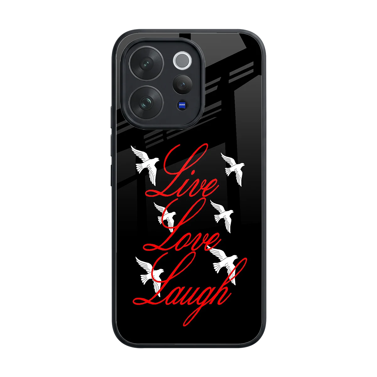 Live Love Laugh back phone cover | glass case for vivo v70