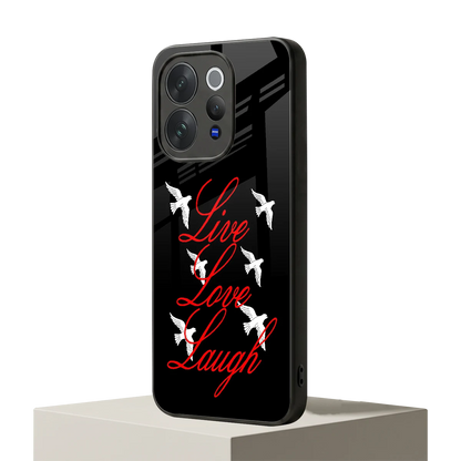 Live Love Laugh vivo v70 mobile cover | shockproof glass phone case