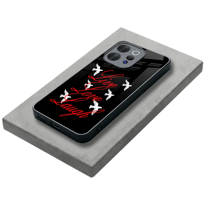 Live Love Laugh stylish phone case for vivo v70 elite | glossy glass and slim fit